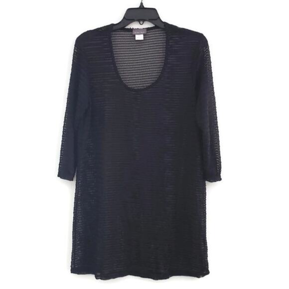 Jordan Taylor Mesh Swimwear Cover-up Black Large - Picture 3 of 9